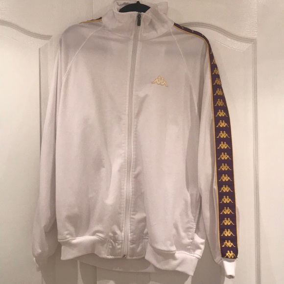 Kappa Sweaters - Kappa Yellow and Purple Zip up sweater